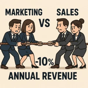 Conceito de alinhamento de marketing-sales