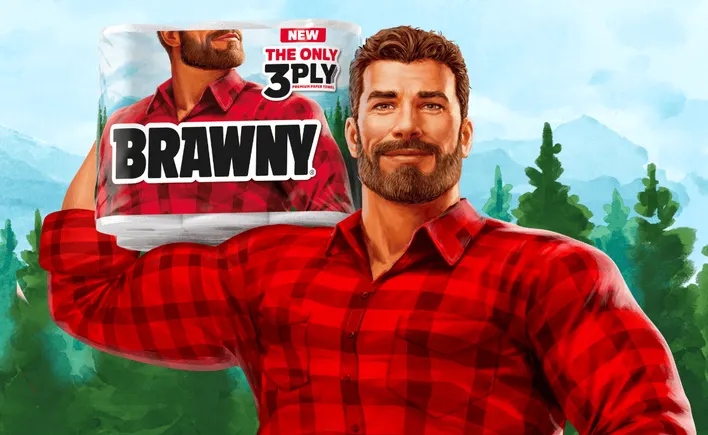 Brawny traz de volta o homem da marca para a marca de marca