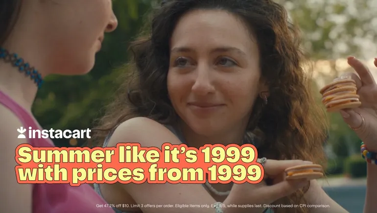 Instacart abraça a nostalgia dos anos 90 com anúncios e preços de reminiscência