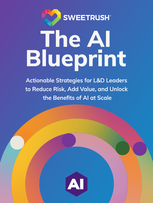 Liberação do eBook: The AI Blueprint: Strategies acionáveis para os líderes de L&D reduzirem o risco, agregar valor e desbloquear os benefícios da IA em escala