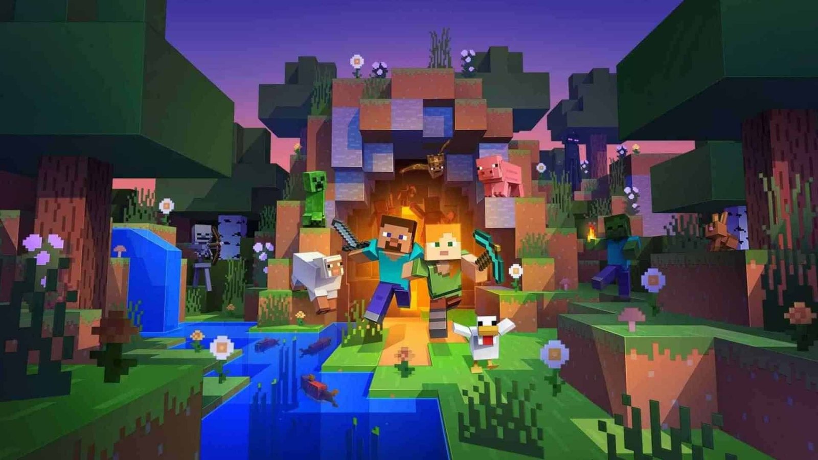 minecraft-aventura-steve-alex-caverna-monstros-creeper-esqueleto-mundo-blocos-jogo