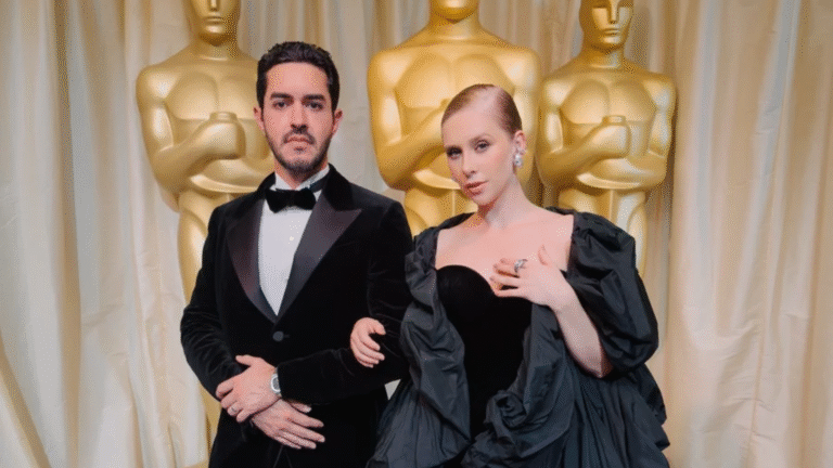 Cela e o empresário João Brasio marcaram presença em Los Angeles durante a premiação do Oscar.