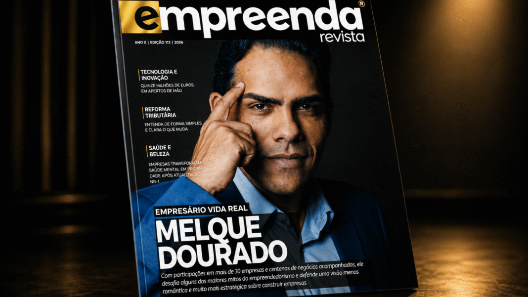 Melque Dourado na capa da Revista Empreenda, edição dedicada à gestão empresarial, liderança e empreendedorismo.
